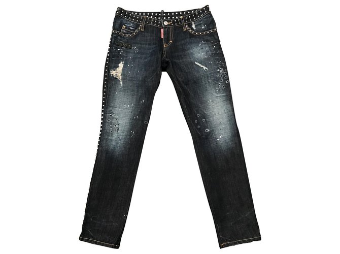 Dsquared2 Jeans Blue Cotton Linen  ref.263692