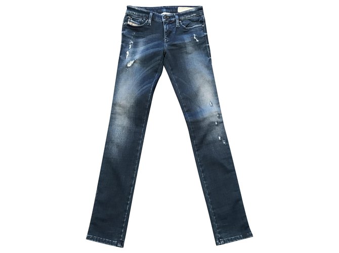Diesel jeans Coton Polyester Elasthane Bleu  ref.263693