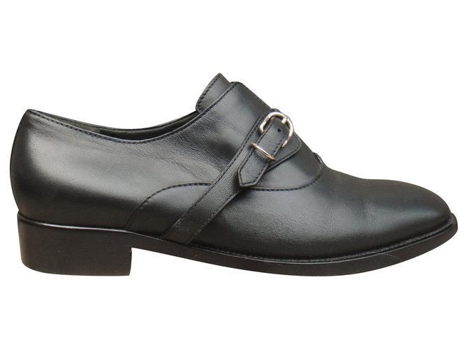 Sapato Oxford com Balenciaga p 37 Nova Condição Preto Couro  ref.263710