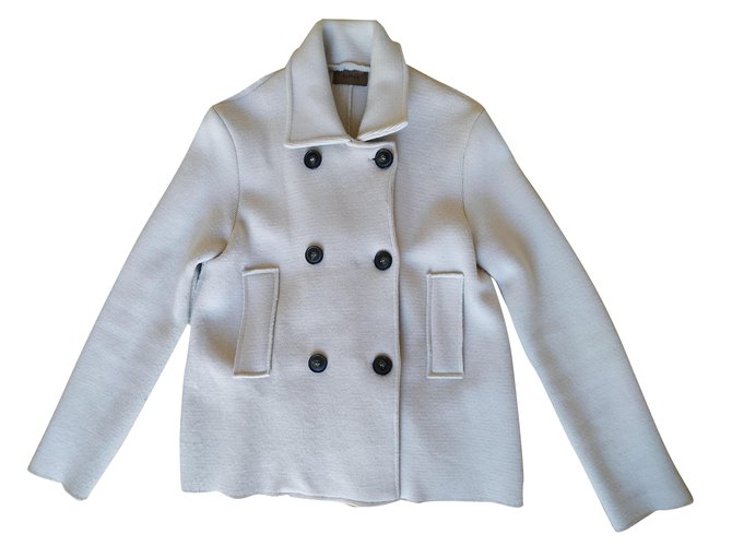 Autre Marque Coats, Outerwear Beige Wool  ref.263803