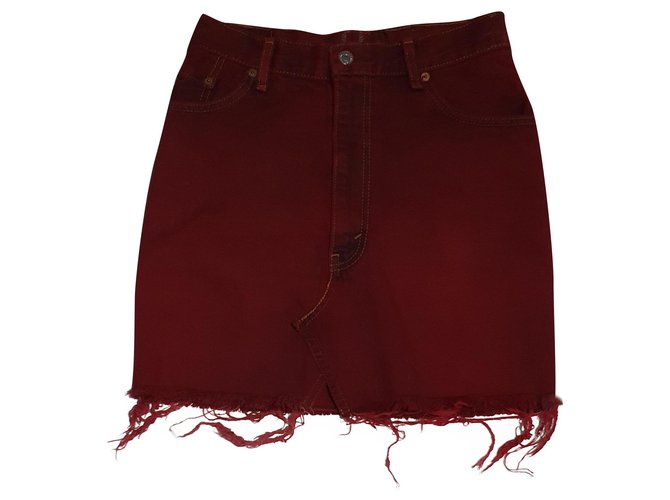 Levi's Skirts Red Cotton  ref.263806