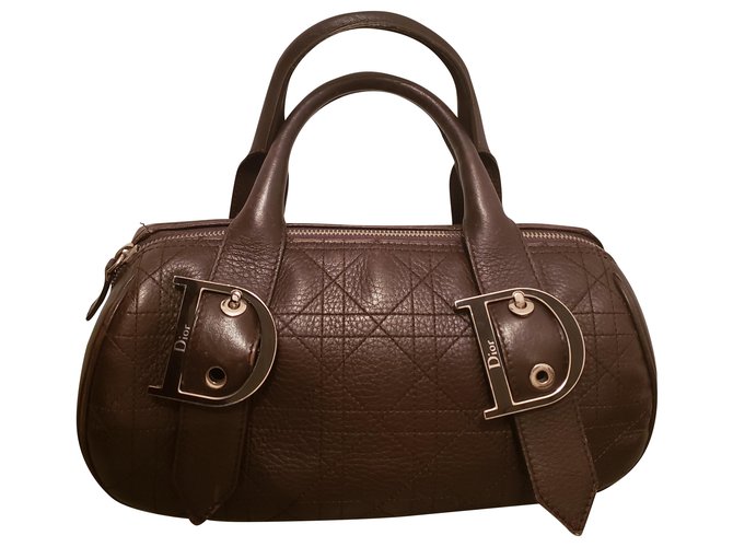 Dior Handtaschen Braun Leder  ref.263845