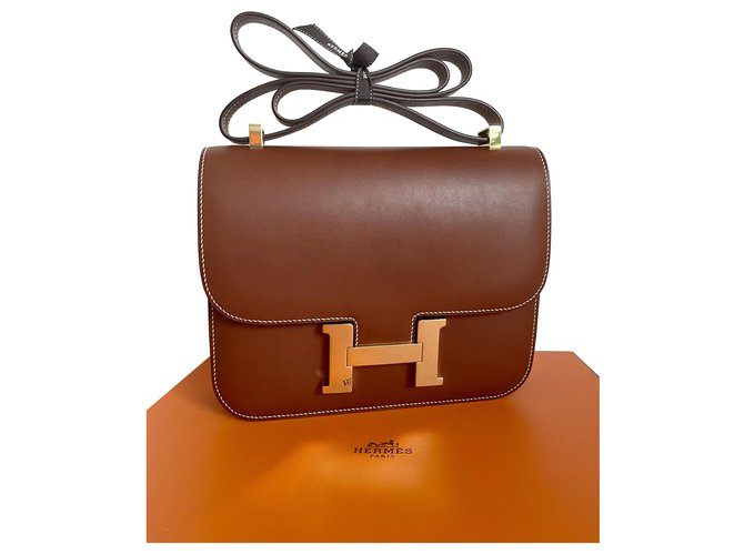 Hermès Constance 24 Barenia Brown Leather  ref.263903