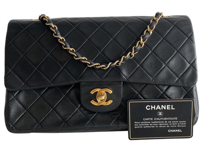 Classique Chanel Timeless Cuir Noir  ref.263914