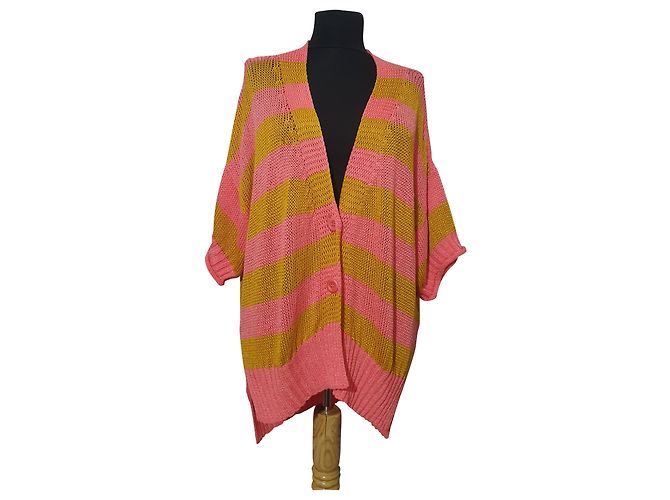 Twin Set Strickjacke Rosa Mehrfarbig Viskose Pink Mehrfarben