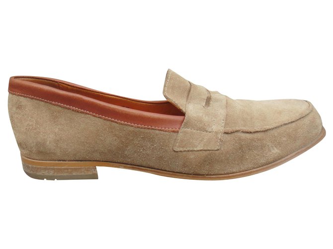 Autre Marque Christian Pellet p loafers 38 Beige Deerskin  ref.263965