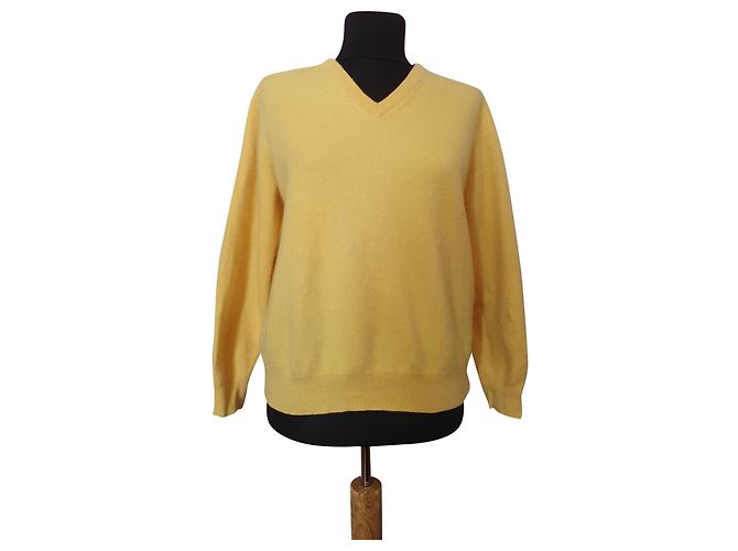 Autre Marque SOR Andrea Fenzi Kaschmirpullover Gelb Größe M