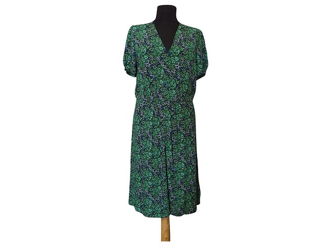 Jigsaw Kleid mit Blumenmuster grün Viscose