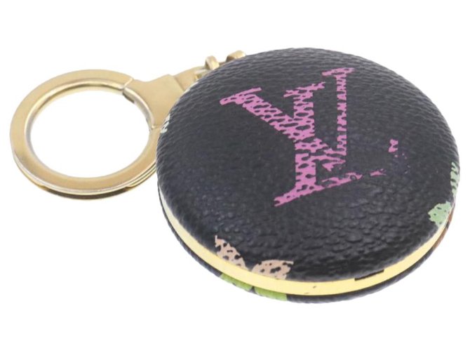 Louis Vuitton Porte clés Astropill Toile Noir  ref.263998