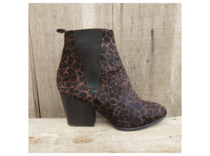 The kooples p boots 39 Leopard print Pony-style calfskin  ref.264145