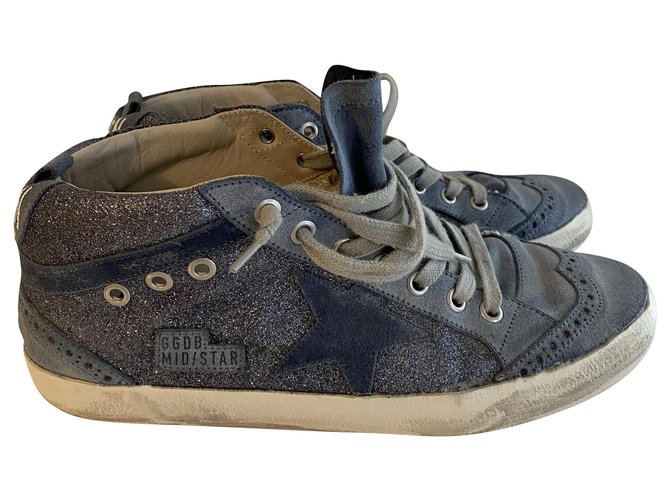 golden goose blue shoes