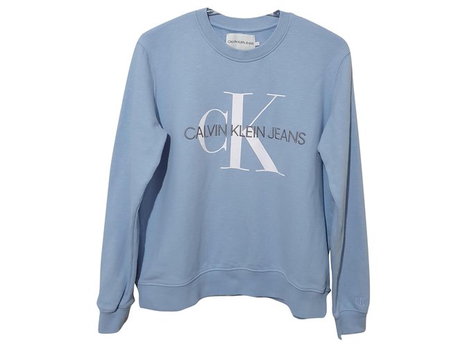 Calvin Klein Knitwear Blue Cotton  ref.264274