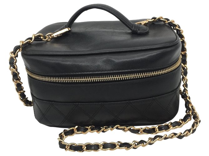 Chanel Vanity Black Leather  ref.264275