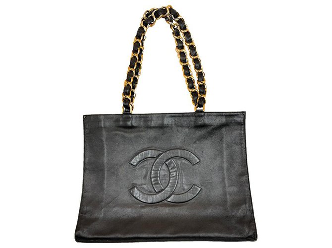 Chanel Handtaschen Schwarz Leder  ref.264433