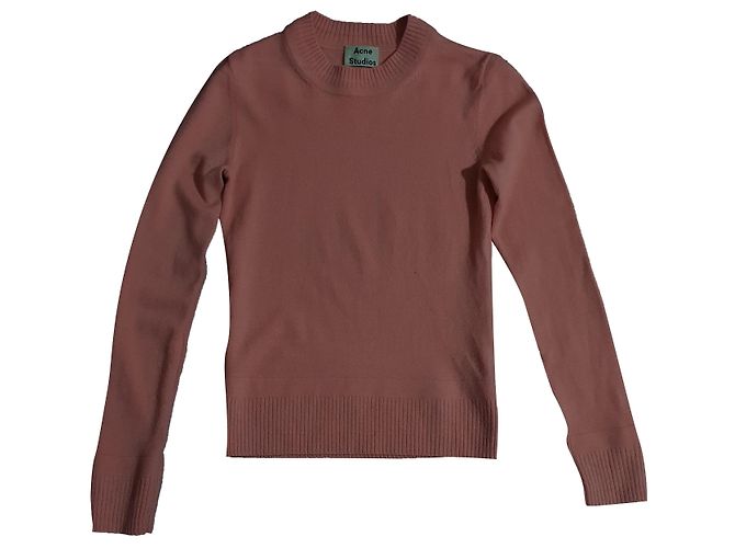 Acne Punch PAW Pullover Rosa Wolle Pink 