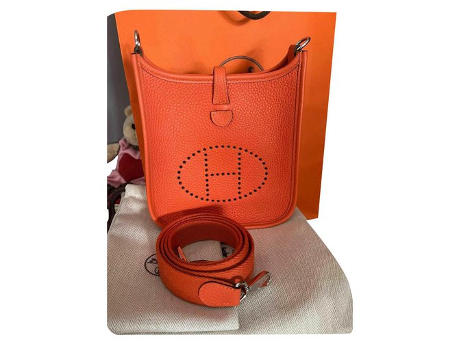 Hermès Evelyne 16 TPM Naranja Cuero  ref.264530