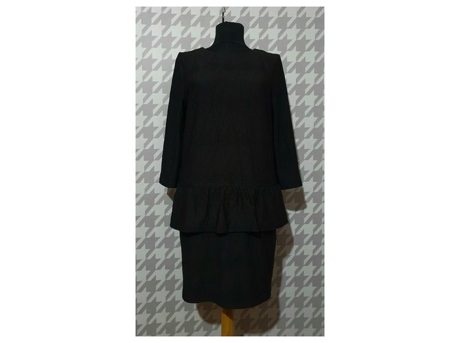 Ganni Dresses Black Polyester Elastane  ref.264543