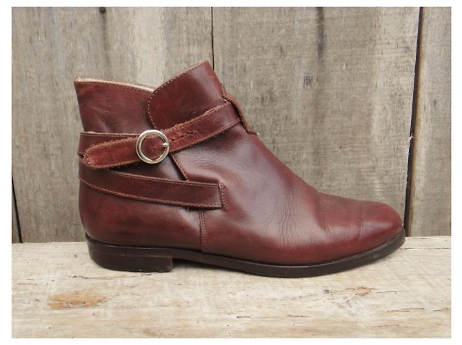 botas bally tipo jodphur p 37,5 Castaño