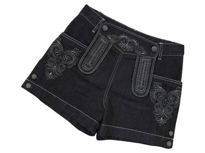 Chanel Paris Salzburg Denim Shorts Black  ref.264729