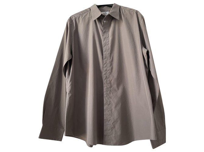 Hermès shirt Taupe Cotton  ref.264770