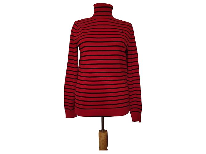 Polo Ralph Lauren de Punto a Rayas Rojo Algodón Roja