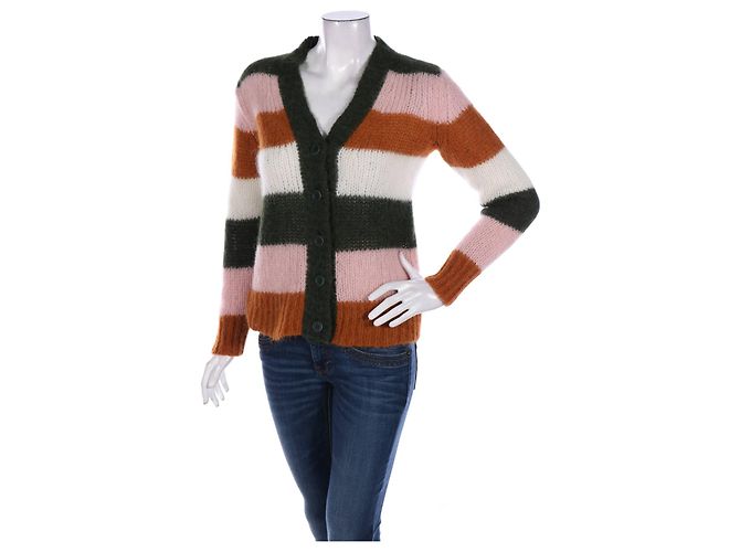 Autre Marque Chinti & Parker Alpaka Strickjacke gestreift Mehrfarben