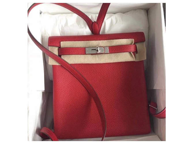 Kelly Hermès Handbags Red Leather  ref.264836