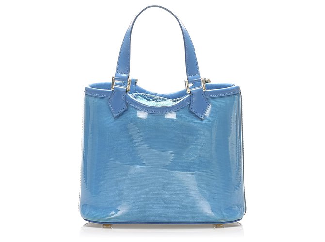Louis Vuitton Blue Vinyl Epi Plage Leather Mini Lagoon Bay Bag
