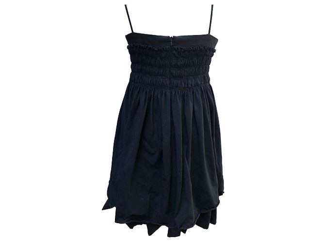 Barbara Bui Prinzessinnenkleid Schwarz Baumwolle Größe S