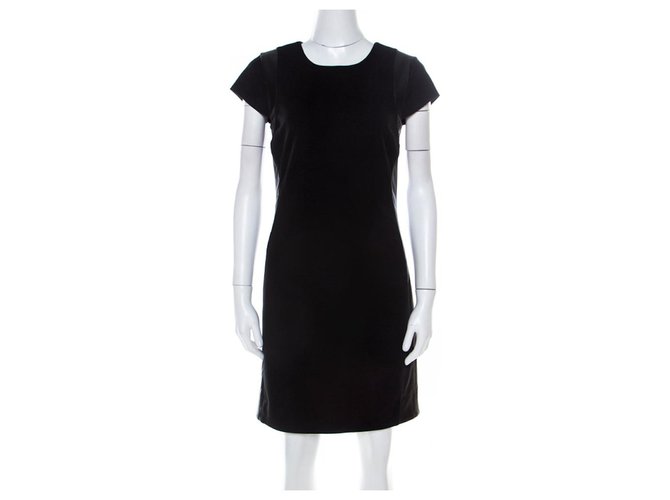 Diane Von Furstenberg DvF Pelle Leather knit suit dress Black Viscose  ref.265063