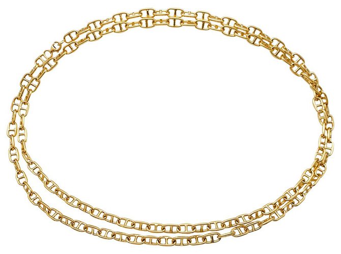 Cartier long necklace in yellow gold, navy mesh.  ref.265243