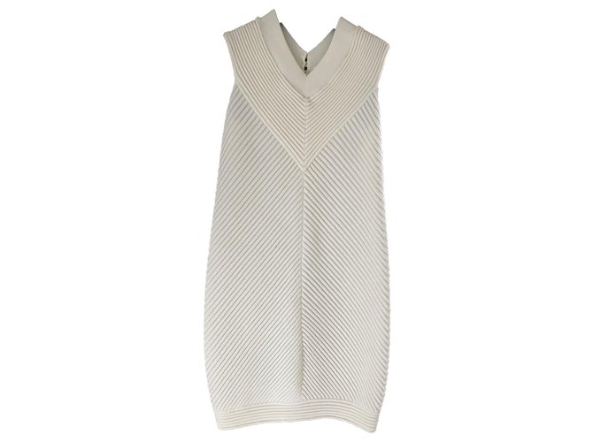 Robe Chanel Coton Blanc  ref.264993
