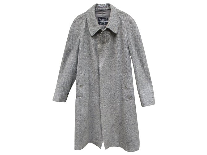 manteau de tweed Burberry  vintage t 54 Gris  ref.265081