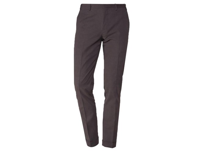 Corneliani new men's moleskin style chinos Dark grey Cotton Elastane  ref.265286