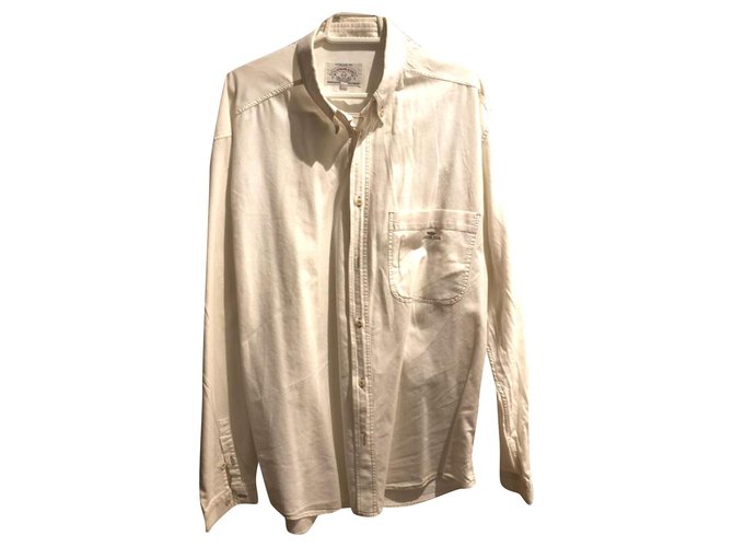 Armani Jeans Shirts White Cotton  ref.265439