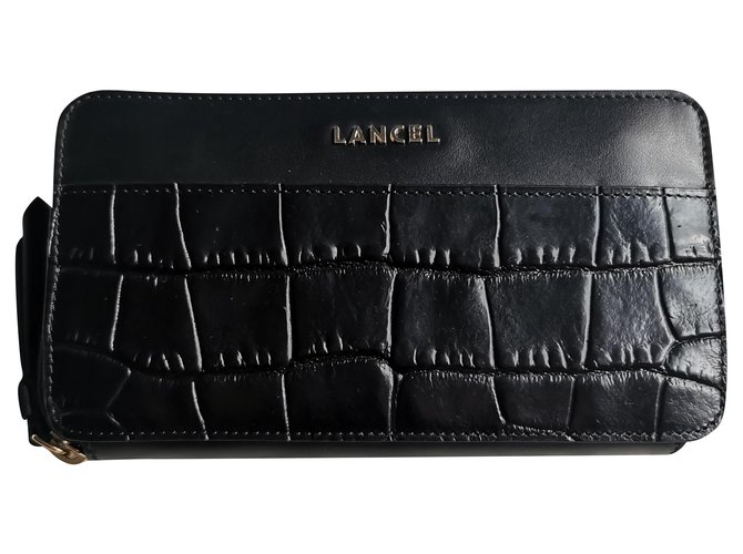 Lancel portefeuilles Cuir Noir  ref.265578