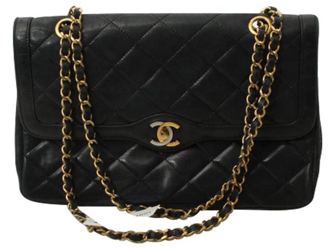 Chanel flap bag Black Leather  ref.265584