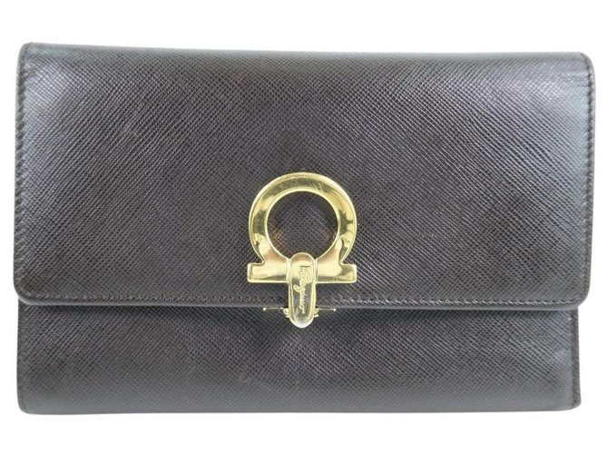Salvatore Ferragamo Wallet Black Leather  ref.265590