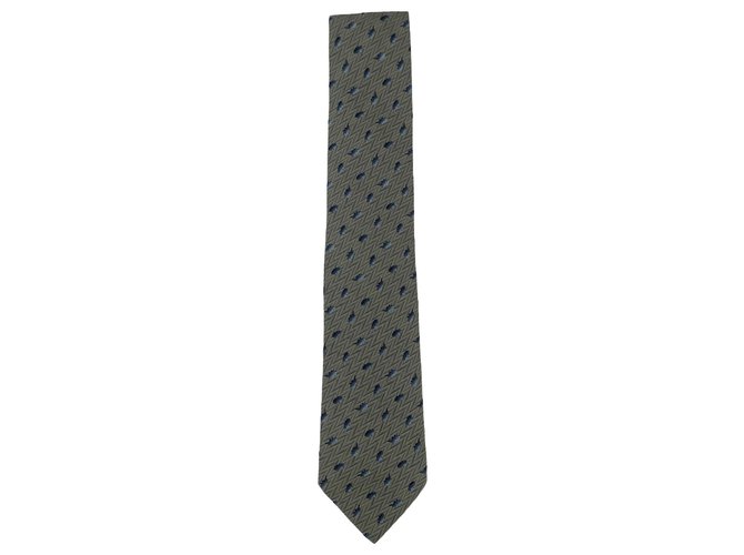 Hermès Grünes Blatt Hrmes Krawatte Seide  ref.265625