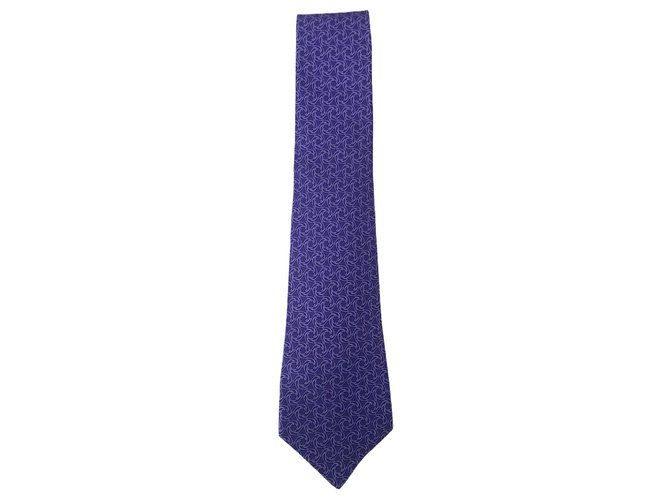 Hermès Cravate Hermes Violette Soie  ref.265628