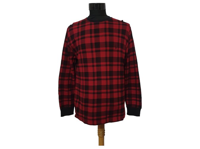 Polo Ralph Lauren Sweaters Black Red Dark red Cotton  ref.265644