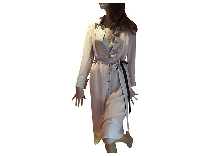 Vestido Diane Von Furstenberg de seda beige y negro