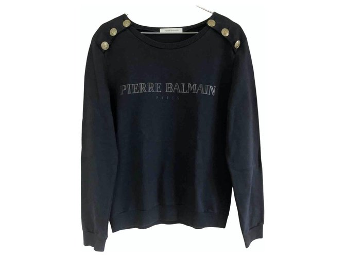 Pierre Balmain Knitwear Black Cotton  ref.265698