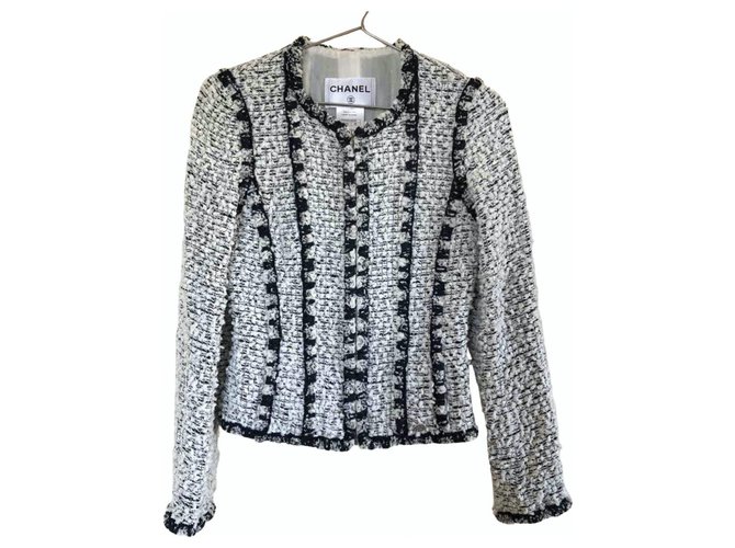 Chanel Casacos Multicor Seda Tweed Poliamida  ref.265720