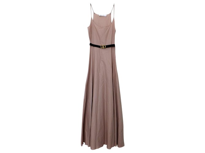 Christian Dior Dresses Beige Cotton  ref.265922