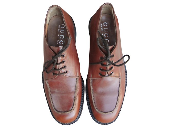 Gucci p derbies 41 Light brown Leather  ref.265927