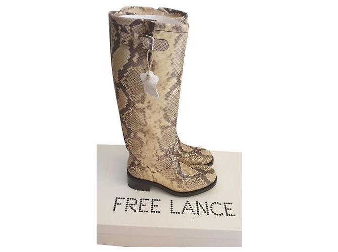 Free Lance Biker 4 Geronimo - Schlangenmuster Beige