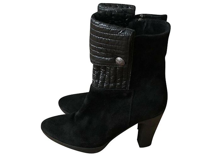Ermanno Scervino Botins de camurça preta Preto