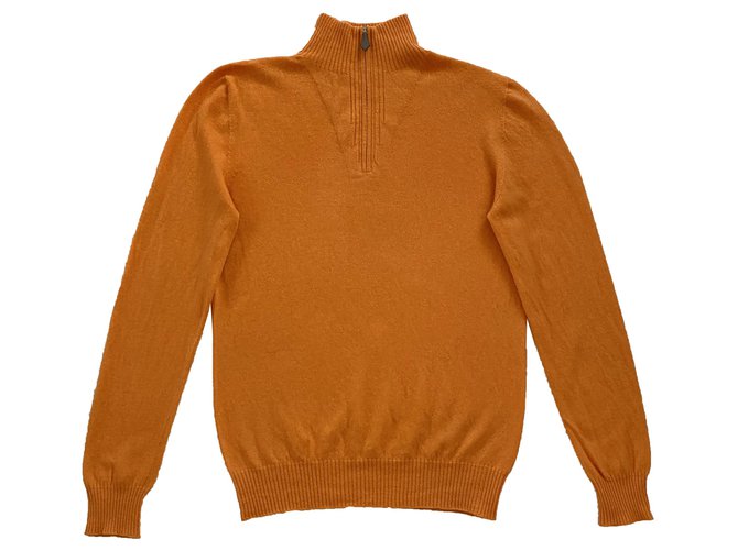 Hermès Pullover Orange Kaschmir Wolle  ref.266046
