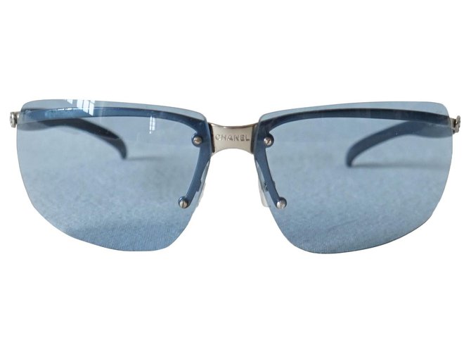 Chanel Gafas de sol Azul Metal  ref.266050